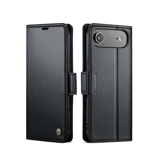 iPhone 17 Air | iPhone 17 Air - CaseMe™ Neo Læder Cover / Pung - Sort - DELUXECOVERS.DK
