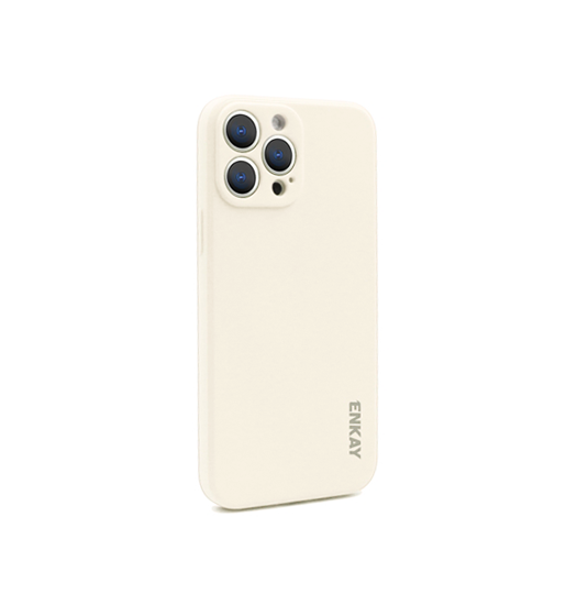 iPhone 13 Pro Max | iPhone 13 Pro Max - ENKAY™ Smooth Silikone Cover - Råhvid - DELUXECOVERS.DK