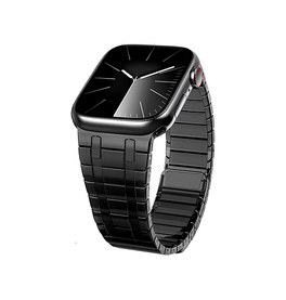 Apple Watch 42-49mm | Apple Watch (42/44/SE/45/46/49mm) - L'Empiri™ Phantom Magnetic Stålrem - Sort - DELUXECOVERS.DK