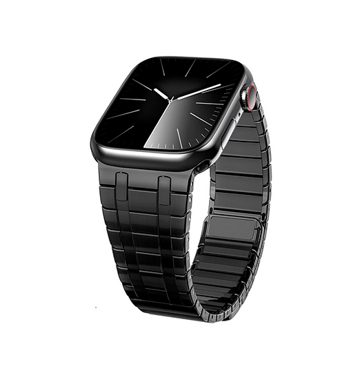 Apple Watch 42-49mm | Apple Watch (42/44/SE/45/46/49mm) - L'Empiri™ Phantom Magnetic Stålrem - Sort - DELUXECOVERS.DK