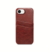 iPhone 17e / 16e | iPhone 17e / 16e - NX Design™ Læder Cover M. Kortholder - Brun - DELUXECOVERS.DK
