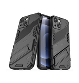 iPhone 13 | iPhone 13 - Eagle™ PRZ Stødsikkert Cover M. Kickstand - Sort - DELUXECOVERS.DK
