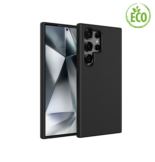 Samsung Galaxy S24 Ultra | Samsung Galaxy S24 Ultra - EcoCase™ 100% Plantebaseret Cover - Sort - DELUXECOVERS.DK