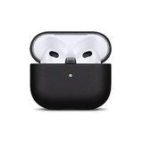 Airpods 4 | AirPods 4 | Ægte Læder Cover - Full-Grain - Sort - DELUXECOVERS.DK