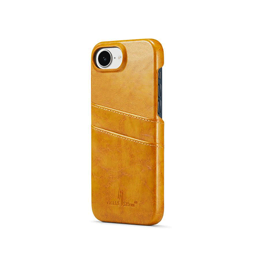 iPhone 17e / 16e | iPhone 17e / 16e - NX Design™ Læder Cover M. Kortholder - Lysebrun - DELUXECOVERS.DK