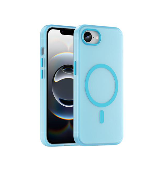 iPhone 17e / 16e | iPhone 17e / 16e - DeLX™ Translucent MagSafe Silikone Cover - Blå - DELUXECOVERS.DK