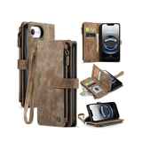 iPhone 17e / 16e | iPhone 17e / 16e - CaseMe™ Multifunktionel Læder Etui / Pung - Brun - DELUXECOVERS.DK
