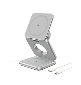 3-i-1 & Multi-Ladestationer | <X>Premium 3-i-1 Magnetisk Trådløs Oplader - Foldbar & MagSafe-kompatibel - DELUXECOVERS.DK