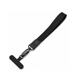 Mobilrem, håndledsrem, Nylon snor | Universal Kort Strop til Mobil & iPhone - Sort - DELUXECOVERS.DK