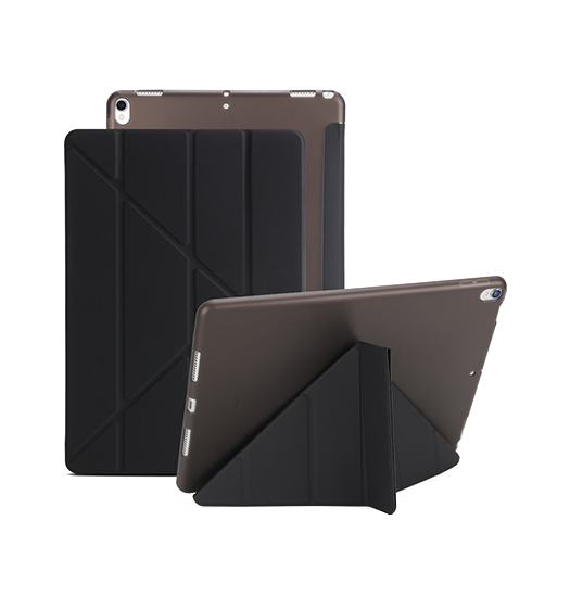 iPad Air 4/5 | iPad Air 4/5 (2020/2022) - Orgami Trifold Silikone Cover M. Stander - Sort - DELUXECOVERS.DK