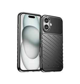 iPhone 16 Plus | iPhone 16 Plus - Thunderbolt Silikone Cover - Sort - DELUXECOVERS.DK