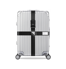 Baggagerem | Premium Bagagerem (kuffertrem) med kodelås – Sort – Travel-tech™ - DELUXECOVERS.DK