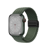 Apple Watch 42-49mm | Apple Watch (42/44/SE/45/46/49mm) - Woven Magnetisk Flettet Rem - Grøn - DELUXECOVERS.DK
