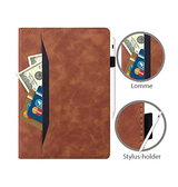 iPad Air 2 | iPad Air 2 9.7" (2014) - Ember™ Cover/Etui m. Kickstand & Pencil Holder - Brun - DELUXECOVERS.DK