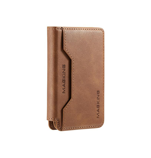 MAGKING™ - K3 Læder RFID Kortholder - M. MagSafe - Brun