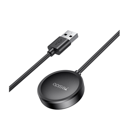 Kabel Watch oplader | Samsung Galaxy Watch | USB-A Magnetisk Trådløs Oplader - Sort - 1M - DELUXECOVERS.DK