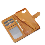 iPhone 17e / 16e | iPhone 17e / 16e - LC.IMEEKE™ Læder Cover M. Kortholder - Lysebrun - DELUXECOVERS.DK