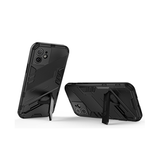 iPhone 12 Mini | iPhone 12 Mini - Eagle™ PRZ Stødsikkert Cover M. Kickstand - Sort - DELUXECOVERS.DK