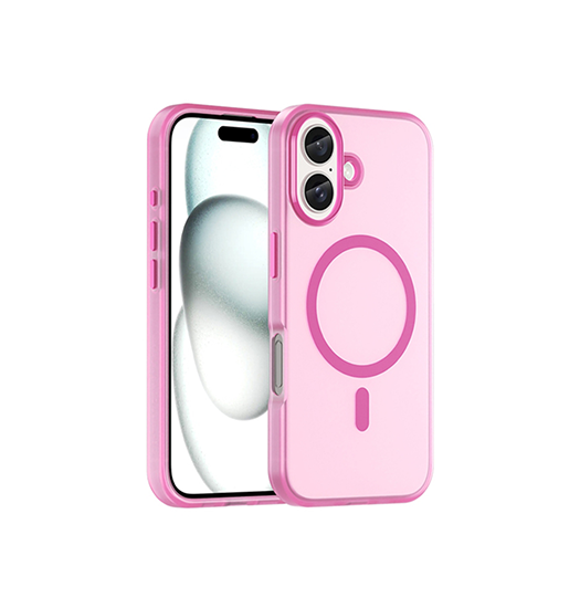 iPhone 16 Plus | iPhone 16 Plus - DeLX™ Translucent MagSafe Silikone Cover - Pink - DELUXECOVERS.DK
