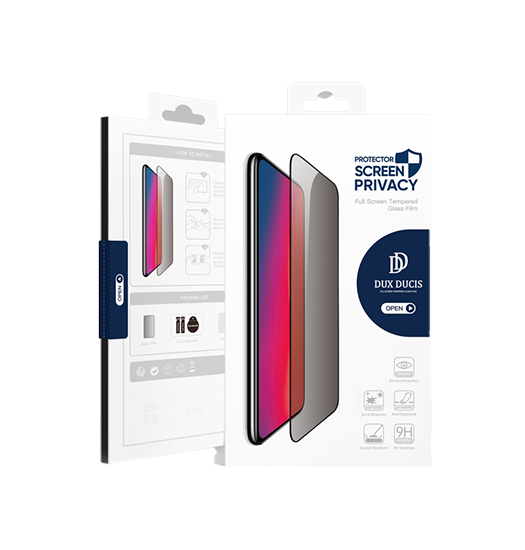 iPhone Beskyttelsesglas | iPhone 7/8/SE(2020/2022) - DUX DUCIS® Premium Hærdet Beskyttelsesglas - Privacy - DELUXECOVERS.DK