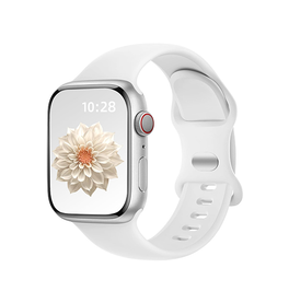 Apple Watch 38-42mm | Apple Watch (38/40/SE/41/42mm) - Luna™ Dame Silikonerem - Cloud White - DELUXECOVERS.DK