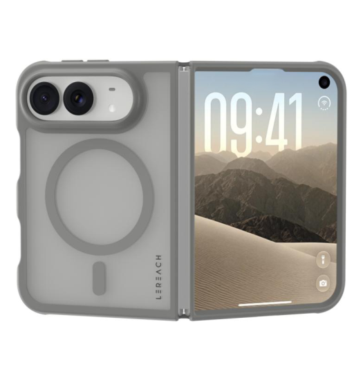 iPhoneDuo | iPhone Duo - LeReach™ MagSafe Semitransparent Cover - Grå - DELUXECOVERS.DK