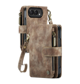 iPhoneDuo | iPhone Duo – CaseMe™ Multifunktionel Læder Etui / Pung - Brun - DELUXECOVERS.DK