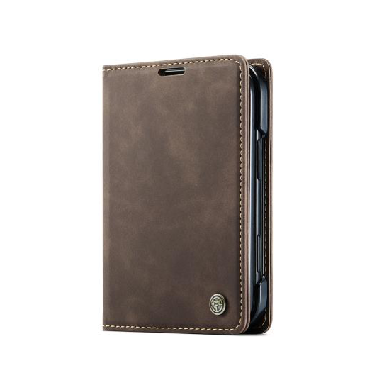 iPhone Duo – CaseMe™ Noble Læder Etui / Pung - Mørkebrun