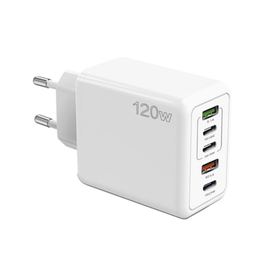 65 W USB-C PD väggladdare + QC 3.0 (multiport) - Vit