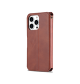 iPhone 12 Pro Max | iPhone 12 Pro Max - AZNS™ Diary Læder Etui / Taske M. Pung - Brun - DELUXECOVERS.DK