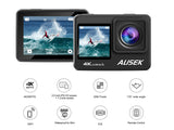 Action Kamera | AUSEK™ 4K Action Kamera - Vandtæt - 170° Vidvinkel - DELUXECOVERS.DK