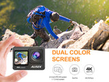 Action Kamera | AUSEK™ 4K Action Kamera - Vandtæt - 170° Vidvinkel - DELUXECOVERS.DK
