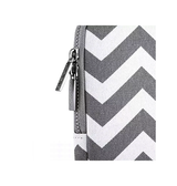 Computer Sleeve | Computer/PC 14" - LiSEN™ - Wavy Canvas Sleeve - Grå/Hvid - DELUXECOVERS.DK