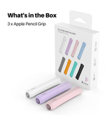 Apple Pencil Tilbehør | Stylus Pen Grip - 3-pakke - Hvid/Lilla/Pink - Apple Pencil - DELUXECOVERS.DK