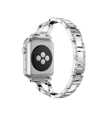 Apple Watch 42-49mm | Apple Watch (42/44/SE/45/46/49mm) - Diamant Stål Dame Urrem - Sølv - DELUXECOVERS.DK