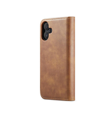iPhone 17 | iPhone 17 - Vintage 2-i-1 læder etui (aftageligt cover) – Brun – DG.MING™ - DELUXECOVERS.DK