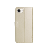 iPhone 17e / 16e | iPhone 17e / 16e - BUTTERFLY™ Læder Etui / Taske M. Pung - Gold - DELUXECOVERS.DK