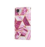 iPhone 17e / 16e | iPhone 17e / 16e - UNIQ™ Marble Læder Etui - Purple - DELUXECOVERS.DK