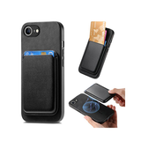 iPhone 17e / 16e | iPhone 17e / 16e - Valora™ MagSafe Cover med Aftagelig Kortholder - Retro Sort - DELUXECOVERS.DK