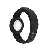 AirTag | Apple AirTag 1/2 silikonarmband - För barn/vuxna – Svart - DELUXECOVERS.SE