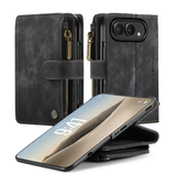 iPhoneDuo | iPhone Duo – CaseMe™ Multifunktionel Læder Etui / Pung - Sort - DELUXECOVERS.DK