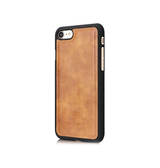 iPhone 7 / 8 / SE (2020/2022) | iPhone 7/8/SE(2020/2022) - Vintage 2-i-1 læder etui (aftageligt cover) – Brun – DG.MING™ - DELUXECOVERS.DK