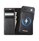 iPhone 17 Air | iPhone 17 Air - CaseMe™ 2-i-1 Premium Læder Cover / Pung - Sort - DELUXECOVERS.DK