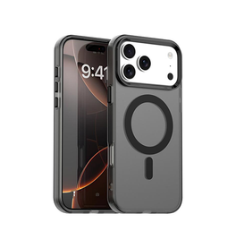 iPhone 17 Pro Max | iPhone 17 Pro Max - DeLX™ Frosted Cover m. MagSafe - Sort/Grå - DELUXECOVERS.DK