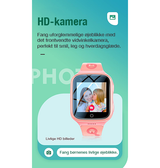 SmartWatch | SafeBuddy™ - Børne Smartwatch 4G – GPS + SIM – Pink - DELUXECOVERS.DK