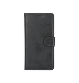 iPhone 16 | iPhone 16 - Vintage 2-i-1 plånboksfodral i läder med avtagbart skal - Svart/Grå - DELUXECOVERS.SE