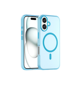 iPhone 16 Plus | iPhone 16 Plus - DeLX™ Translucent MagSafe Silikone Cover - Blå - DELUXECOVERS.DK