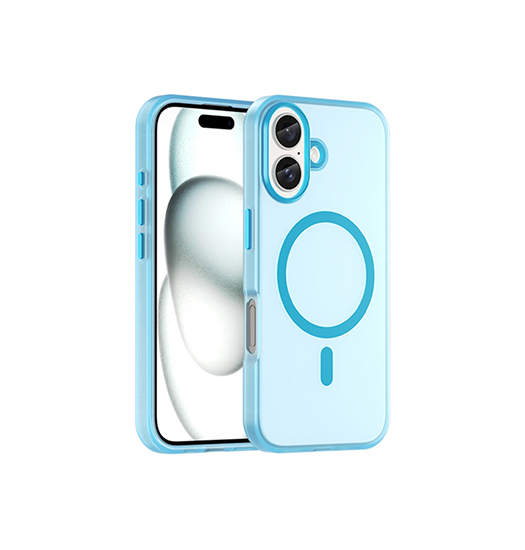 iPhone 16 Plus | iPhone 16 Plus - DeLX™ Translucent MagSafe Silikone Cover - Blå - DELUXECOVERS.DK