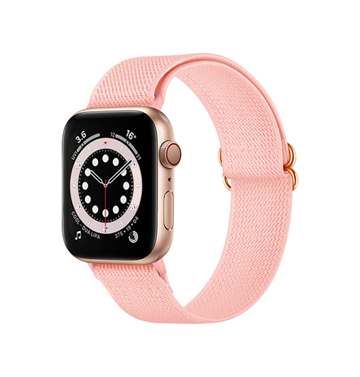 Apple Watch 38-42mm | Apple Watch (38/40/SE/41/42mm) - Polyester Nylon Rem Armbånd - Pink - DELUXECOVERS.DK