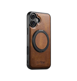 iPhone 17 | iPhone 17 - Suteni® 360° vegan-læder cover M. MagSafe - Brun - DELUXECOVERS.DK